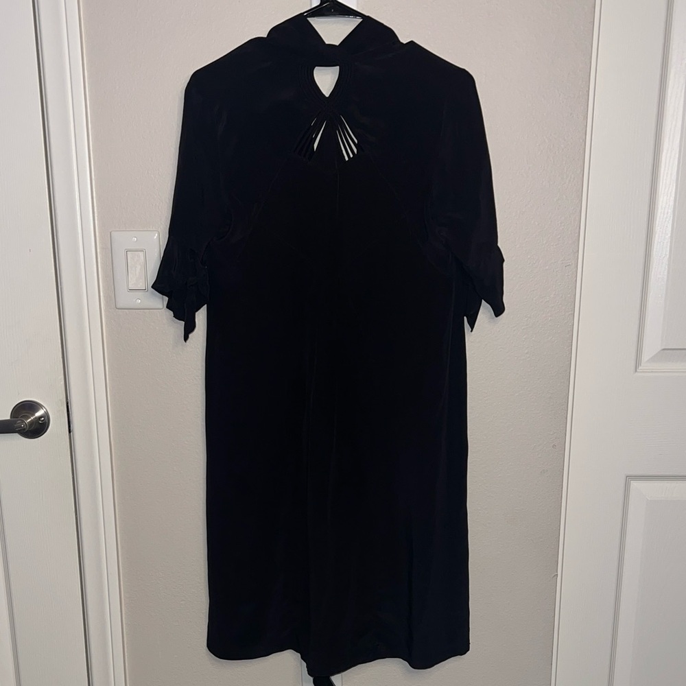 Diane Von Furstenberg Black Long Sleeve Dress 100% Silk - SEE DESCRIPTION/PICS